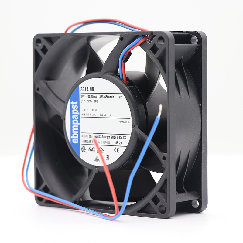 3314NN | ebm-papst 24V 1.8W DC Axial Fan for Electronics Cooling