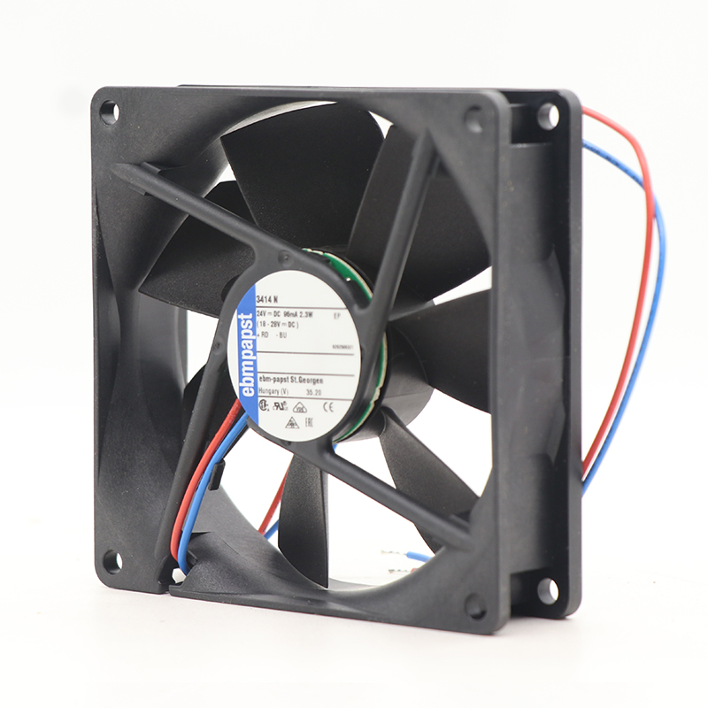 3414N | ebm-papst 24V 2.3W DC Axial Fan for Electronics Cooling