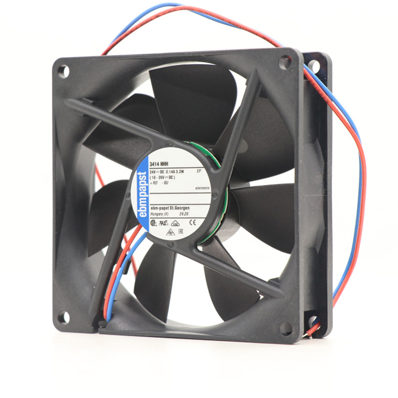 3414NHH | ebm-papst 24V 3.2W DC Axial Fan for Electronics Cooling