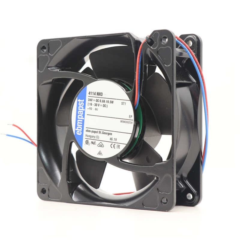 4114NH3 | ebm-papst 24V 19.5W DC Axial Fan for Electronics Cooling