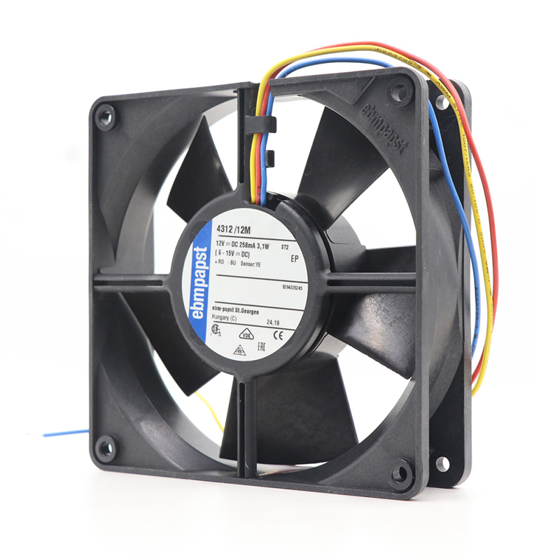4312/12M | ebm-papst 12V 3.1W DC Axial Fan for Electronics Cooling