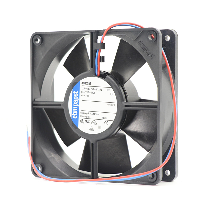 4312M | ebm-papst 12V 3.1W DC Axial Fan for Electronics Cooling