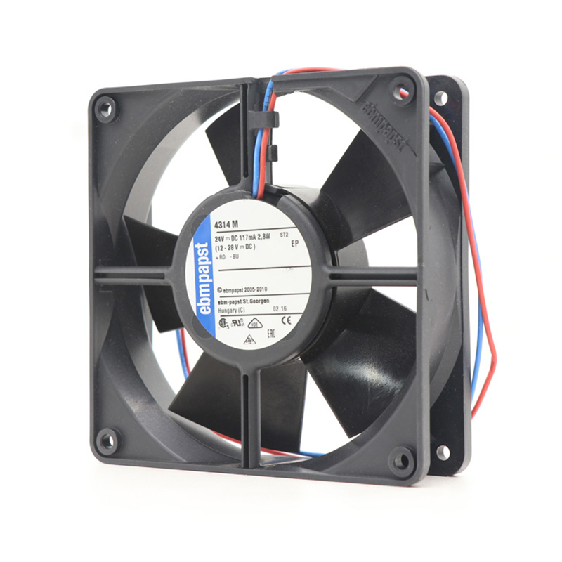 4314M | ebm-papst 24V 2.8W DC Axial Fan for Electronics Cooling