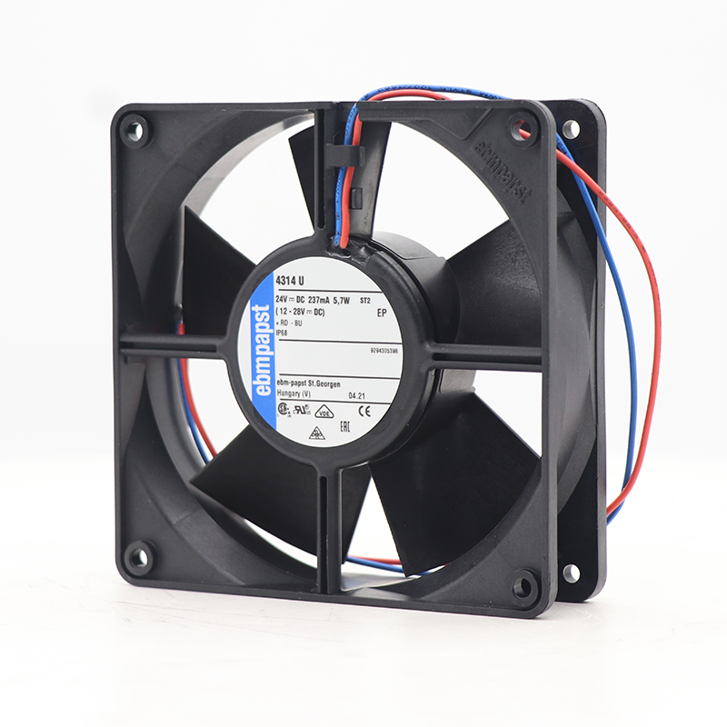 4314U | ebm-papst 24V 5.7W DC Axial Fan for Electronics Cooling