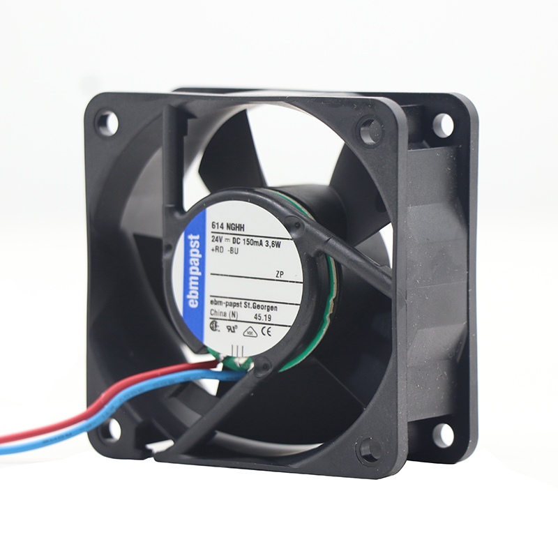614NGHH | ebm-papst 24V 3.6W DC Axial Fan for Electronics Cooling