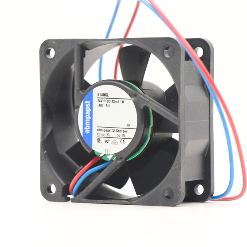 614NGL | ebm-papst 24V 1W DC Axial Fan for Electronics Cooling
