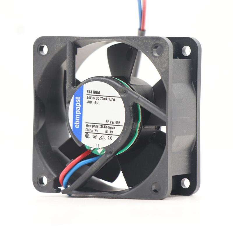 614NGM | ebm-papst 24V 1.7W DC Axial Fan for Electronics Cooling