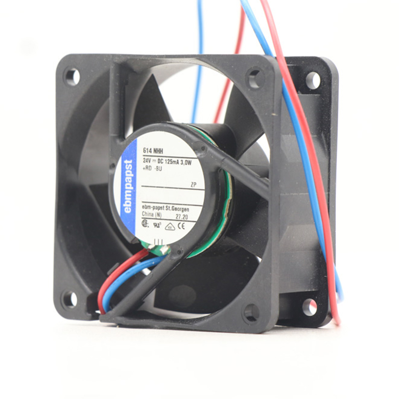 614NHH | ebm-papst 24V 3W DC Axial Fan for Electronics Cooling