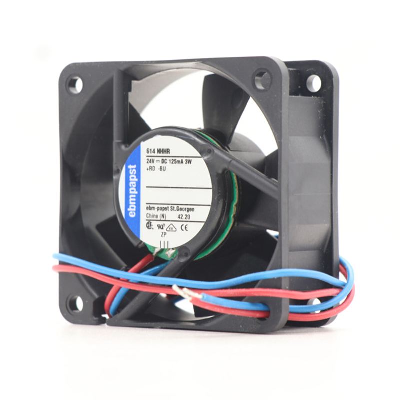 614NHHR | ebm-papst 24V 3W DC Axial Fan for Electronics Cooling
