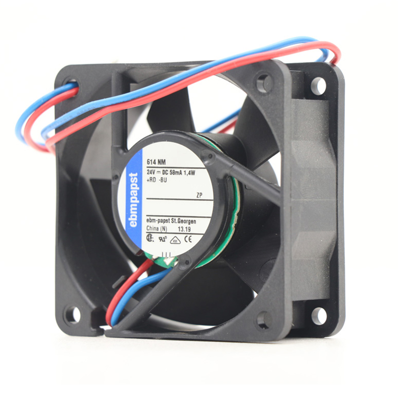 614NM | ebm-papst 24V 1.7W DC Axial Fan for Electronics Cooling