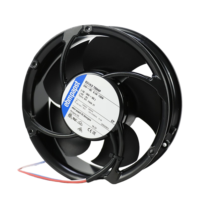 6314/2TDH4P | ebm-papst 24V 150W DC Axial Fan for Electronics Cooling