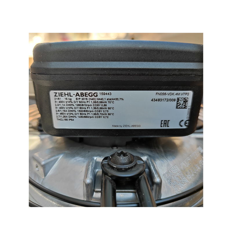 FN056-VDK.4M.V7P2 | ZIEHL-ABEGG 400V 1050W AC Axial Fan for Cooling & Ventilation Systems
