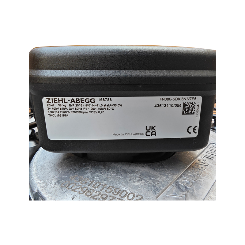 FN080-SDK.6N.V7P5 | ZIEHL-ABEGG 400V 1900W AC Axial Fan for Cooling & Ventilation Systems