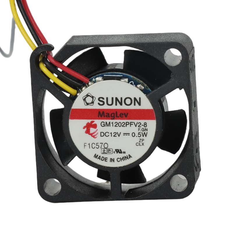GM1202PFV2-8 F.GN | SUNON 12V 3W 25x25x10mm 5.1m3/h 10000rpm DC Axial Fan for Industrial Cooling