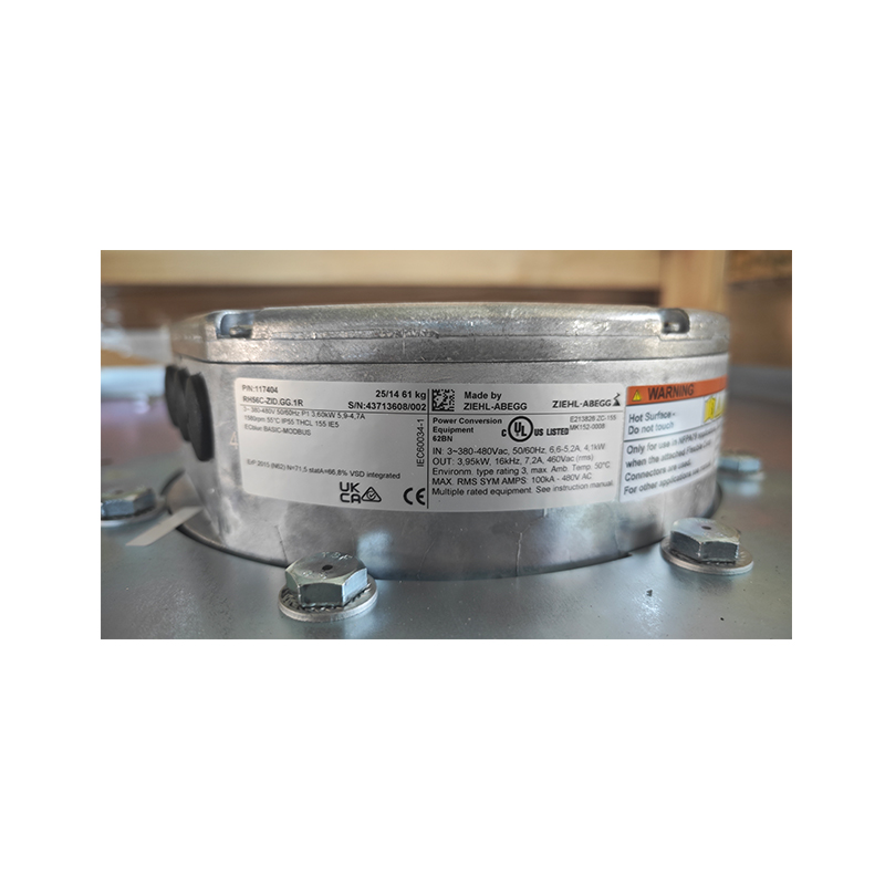 GR56C-ZID.GG.1R | ZIEHL-ABEGG 3~380-480V 3600W EC Fan Module 560mm for HVAC Equipment Integration