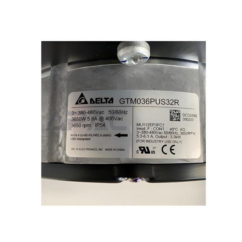 GTM036PUS32R | Delta Electronics 400VAC 3650W EC Centrifugal Fan for Server and Precision Cooling