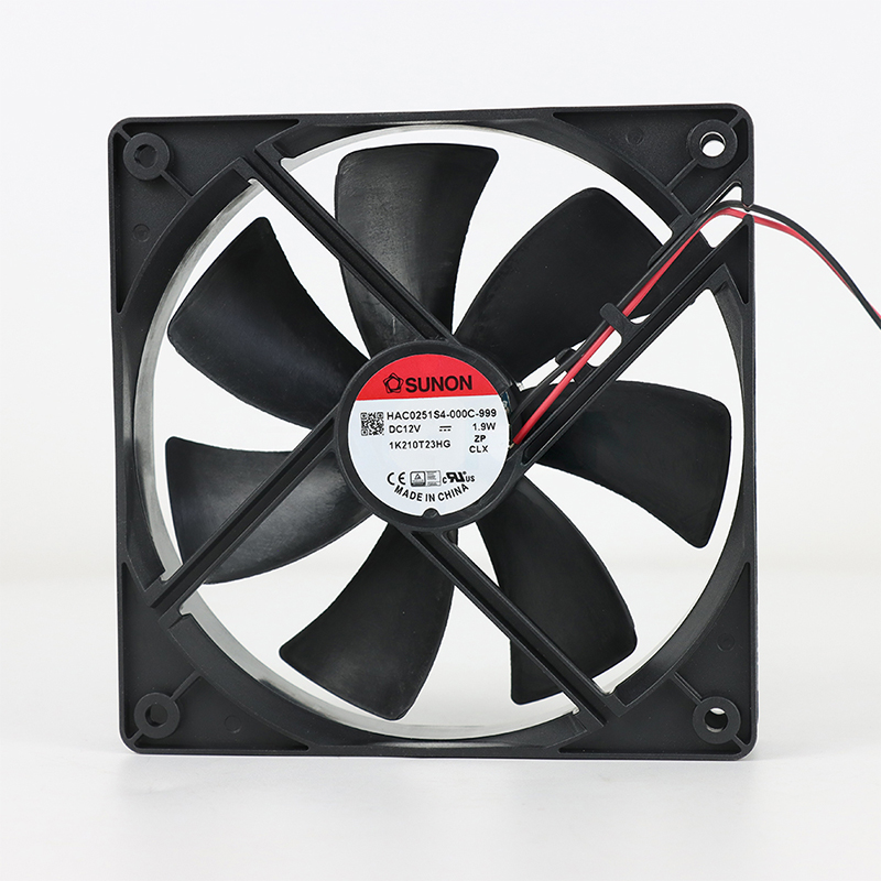 HAC0251S4-000U-999 | SUNON 12V 1.9W 120x120x25mm 55m3/h DC Axial Fan for Industrial Cooling