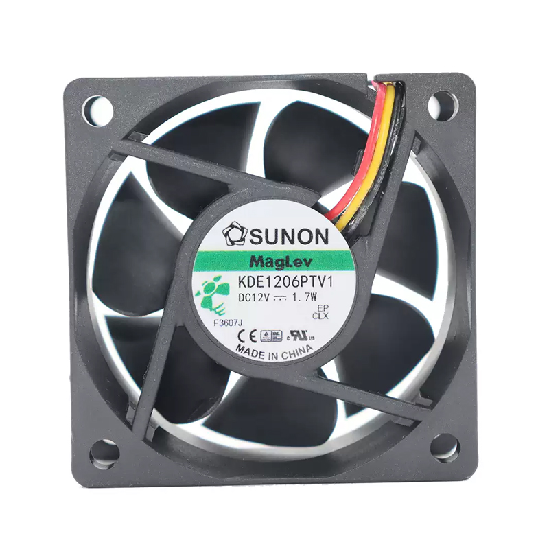 KDE1206PTV1 | SUNON 12V 1.7W 60x60x25mm 39.95m3/h 4500rpm DC Axial Fan for Industrial Cooling