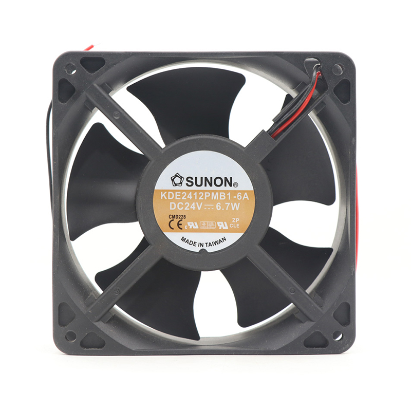 KDE2412PMB1-6A | SUNON 24V 6.7W 120x120x38mm 183.6m3/h DC Axial Fan for Industrial Cooling