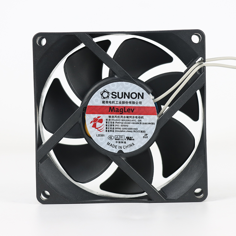 MA2082-HVL.GN | SUNON 220V 4.6W 80x80x25mm 41m3/h 3300rpm AC Axial Fan for HVAC & Ventilation
