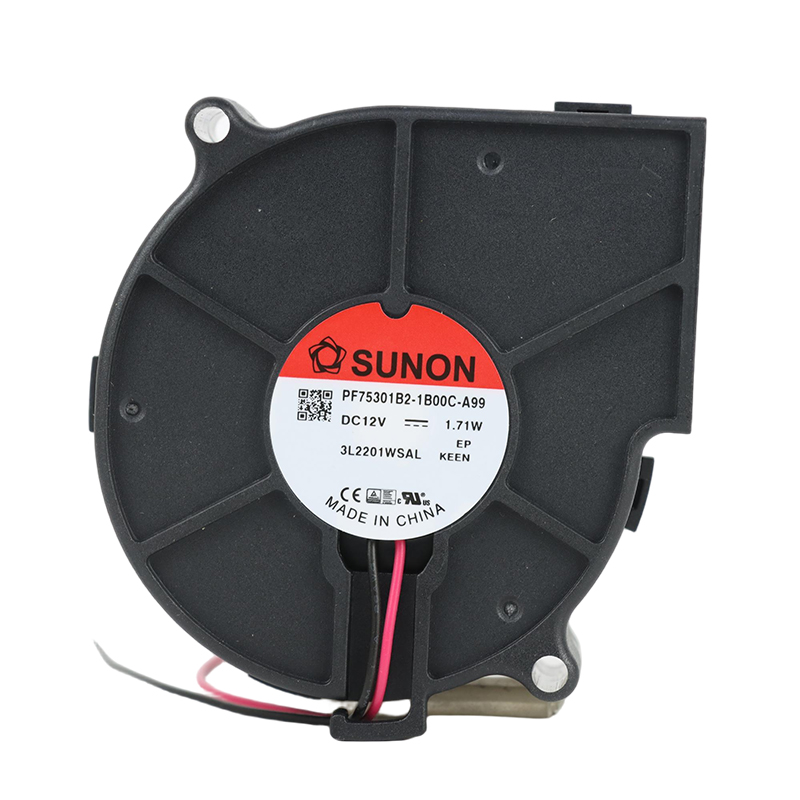 PF75301B2-1B00U-A99 | SUNON 12V 1.71W 75x75x30mm DC Centrifugal Blower for Industrial Cooling