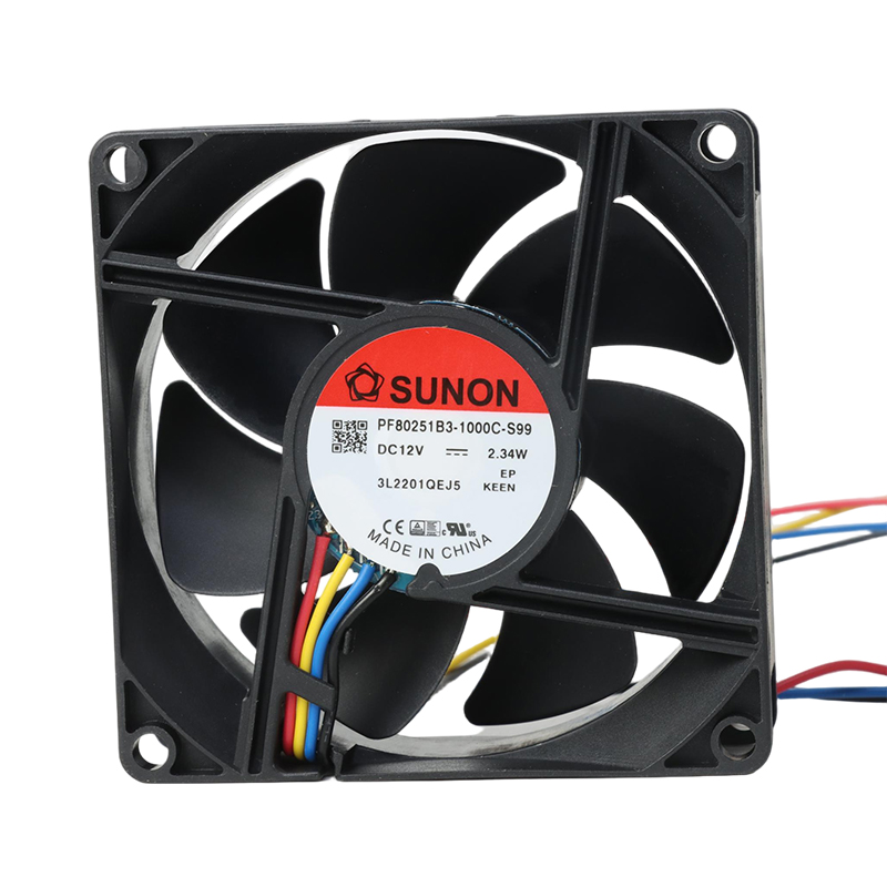 PF80251B3-1000U-S99 | SUNON 12V 2.34W 80x80x25mm 90.1m3/h DC Axial Fan for Industrial Cooling