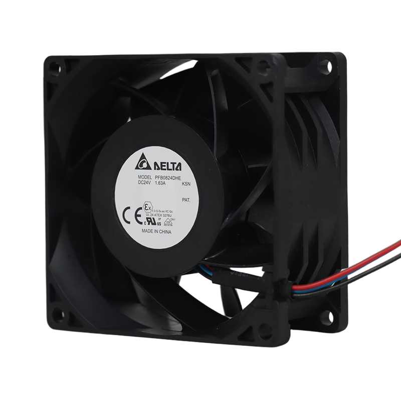 PFB0824DHE | Delta Electronics 24VDC 32.4W Axial Fan for Industrial Control Cabinet Cooling