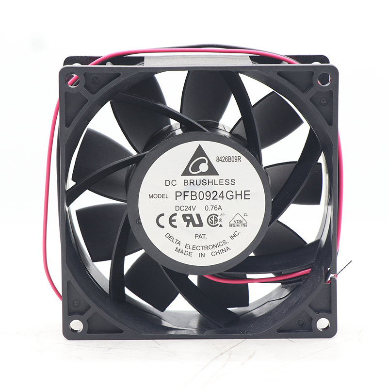 PFB0924GHE | Delta Electronics 24VDC 15.12W Axial Fan for Industrial Control Cabinet Cooling