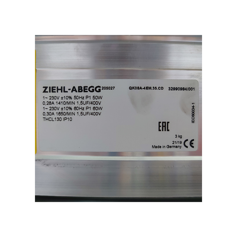 QK08A-4EM.35.CD | ZIEHL-ABEGG 230V 60W AC Crossflow Fan for Dry Transformer Cooling