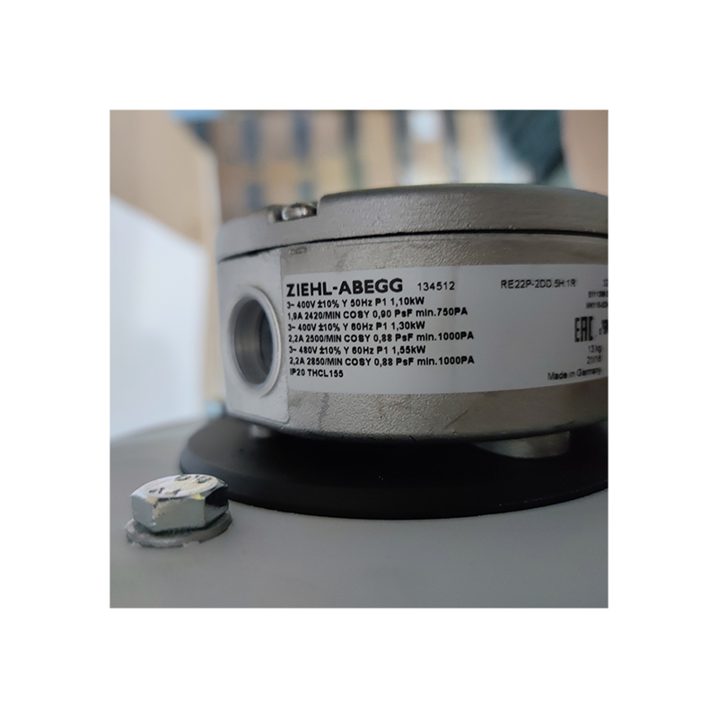 RE22P-2DD.5H.1R | ZIEHL-ABEGG 400V 1100W AC Centrifugal Fan for Equipment Cooling & Ventilation