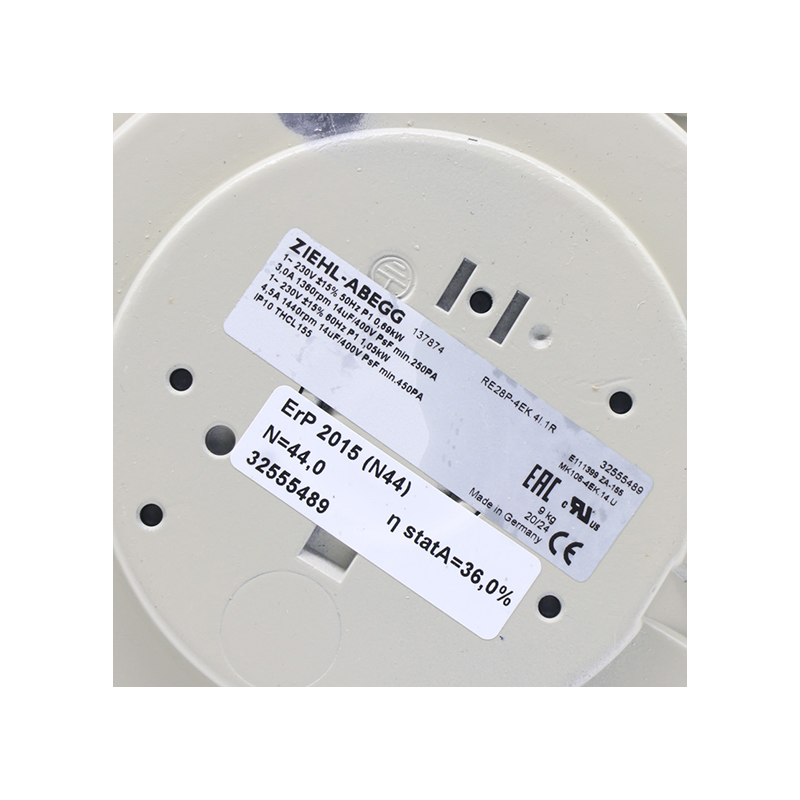 RE28P-4EK.4I.1R | ZIEHL-ABEGG 230V 1050W AC Centrifugal Fan for Equipment Cooling & Ventilation