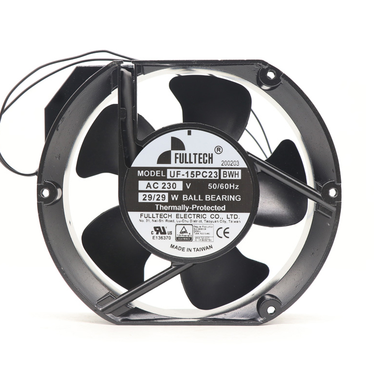 UF-15PC23BWH | Fulltech 230VAC 29W AC Axial Fan for HVAC and Industrial Equipment Cooling