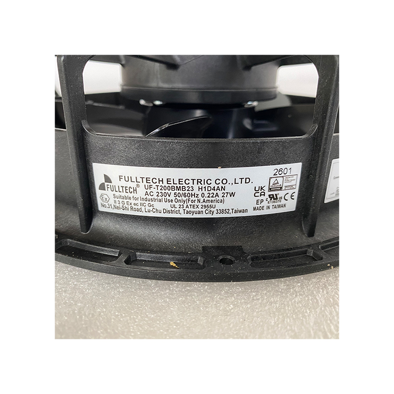 UF-T200BMB23H1D4AN | Fulltech 230VAC 27W EC Axial Fan for HVAC and Refrigeration Equipment Cooling
