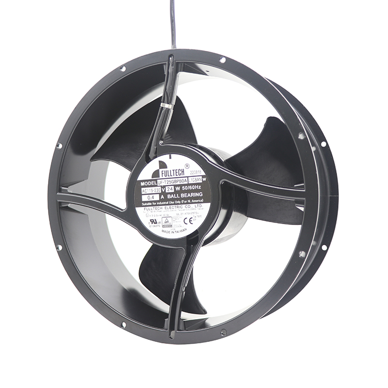 UF-T25GBPB0AL1D8ANW | Fulltech 115-230VAC 24W EC Axial Fan for HVAC and Outdoor Unit Cooling