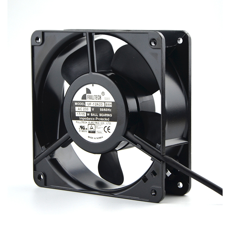UF-12A23BWH | Fulltech 230VAC 17W AC Axial Fan for Control Cabinet and Power Supply Cooling