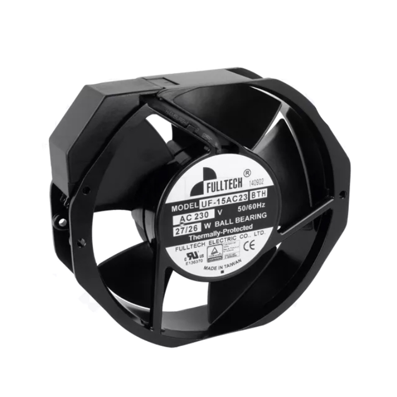 UF-15AC23BTH | Fulltech 230VAC 26W AC Axial Fan for HVAC and Industrial Equipment Cooling